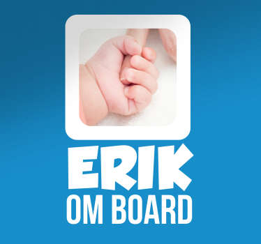 Baby med bilde baby ombord klistremerke - Tenstickers