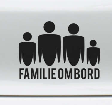 Familie ombord på bil-klistremerke - Tenstickers