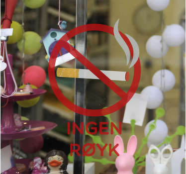 Ingen rykende forretning klistremerke - Tenstickers