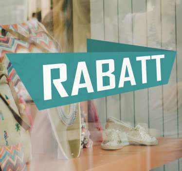 Klistremerke med rabatt tekst salg - Tenstickers