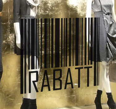 Strekkode salg klistremerke for butikk - Tenstickers