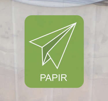 Klistremerke for papirgjenvinningstegn - Tenstickers