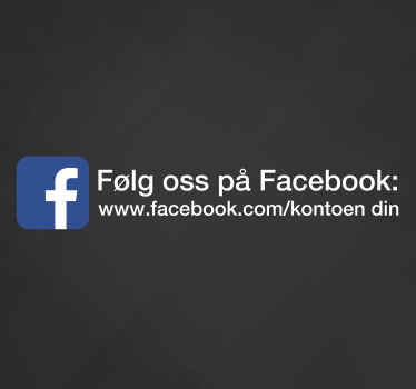 Følg med på facebook med navn business klistremerke - Tenstickers