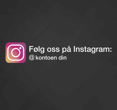 Følg med på instagram med navneforretnings-klistremerke - Tenstickers