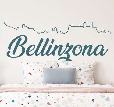 Adesivo skyline bellinzona - TenStickers