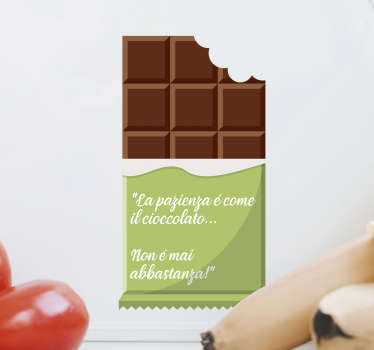 Adesivo murale frase cioccolato - TenStickers