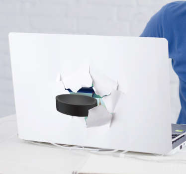 3d-hockey bärbar dator klistermärke - Tenstickers