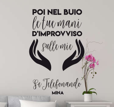 Adesivo murale se telefonando Mina - TenStickers