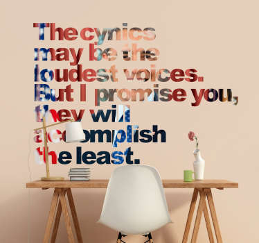 The Cynics Obama Quote Sticker - TenStickers