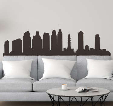 Philadelphia Skyline Wall Sticker - TenStickers
