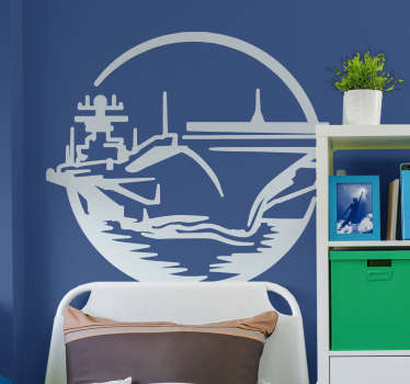 Aircraft Carrier Wall Sticker - TenStickers