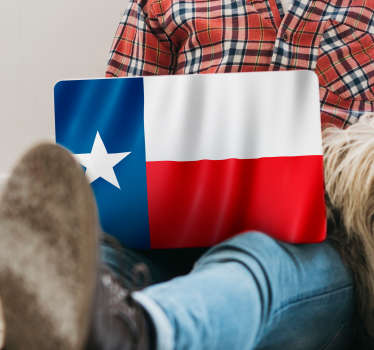Texas Flag Laptop Sticker - TenStickers