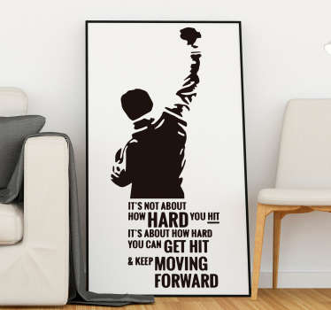 Bring the incredibly inspirational words of Rocky Balboa into your home with this Rocky quote sticker. Choose from over 50 colours!