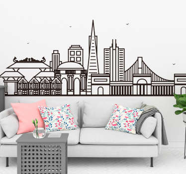 San Francisco Skyline Wall Decal - TenStickers