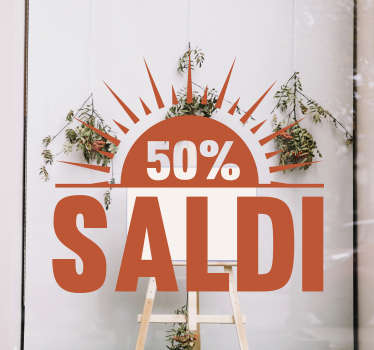 Adesivo personalizzato saldi estivi - TenStickers