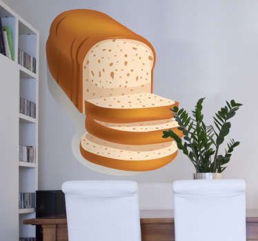 Wall Stickers - Decals - Vector illustration of a freshly baked sliced bread loaf ready to eat.