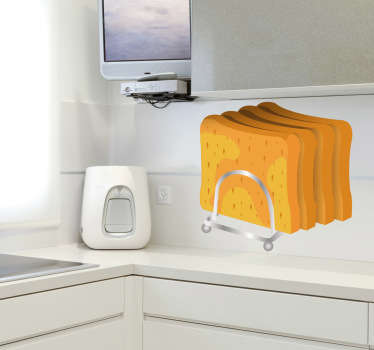 Sticker cuisine tranches de pain grillées - TenStickers