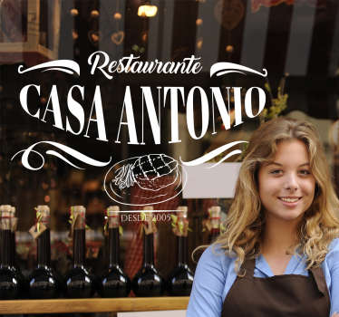 Vinilo decorativo plato comida - TenVinilo