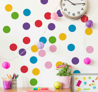 Vinilo círculos geométricos coloridos para niños - TenVinilo