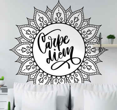 Sticker citation phrase inspirante carpe diem - TenStickers