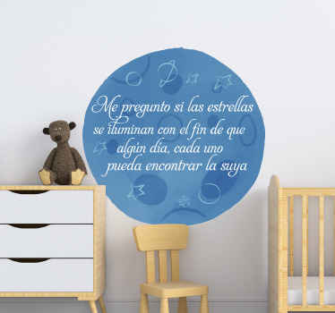 Vinilo Principito infantil con frase - TenVinilo