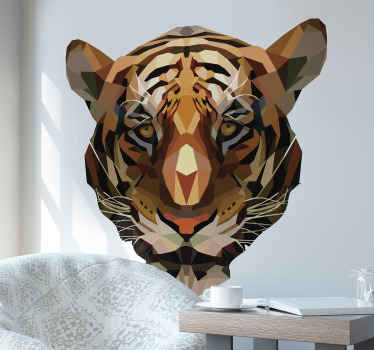 Aufkleber Wilde Tiere geometrisches tigergesicht - TenStickers