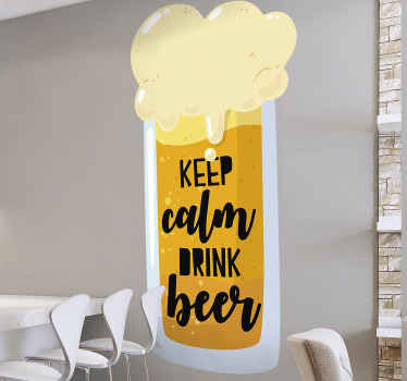KEEP CALM DRINK BEER cuisine wall sticker - TenStickers