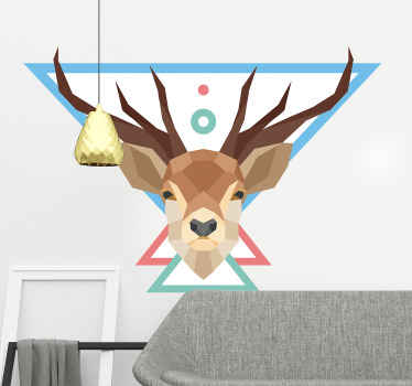 Geometric deer pattern  decal - TenStickers