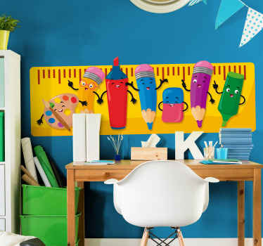 Naklejka na ścianę Ołówkowi przyjaciele - TenStickers