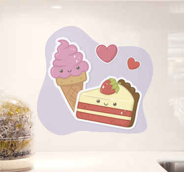 Sticker gastronomie personnages de desserts mignons - TenStickers