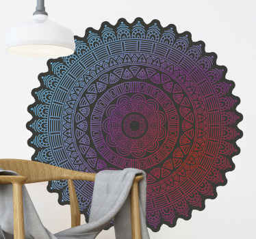 Intricate Circular Pattern geometric wall sticker - TenStickers