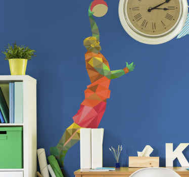 origami basketball  basketball wall sticker - TenStickers