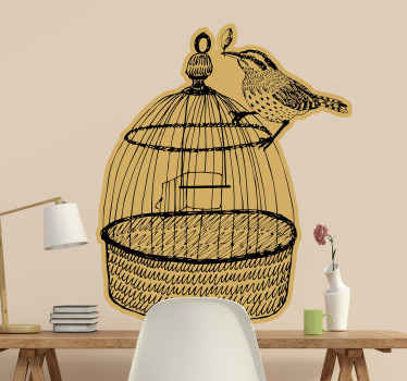 Avian Enclosure Artwork bird wall sticker - TenStickers