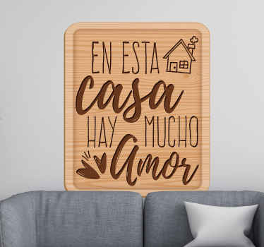 Vinilo normas de la casa tablero de madera - TenVinilo