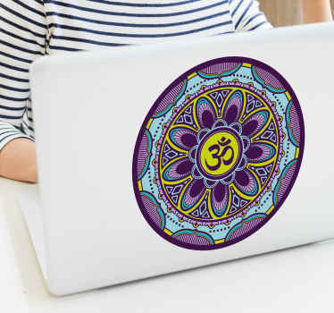 Intricate Mandala Design laptop sticker - TenStickers