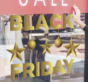 Bedrijfsstickers black friday sterren - TenStickers