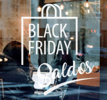Autocolantes negócios Black Friday Saco Saldos - TenStickers