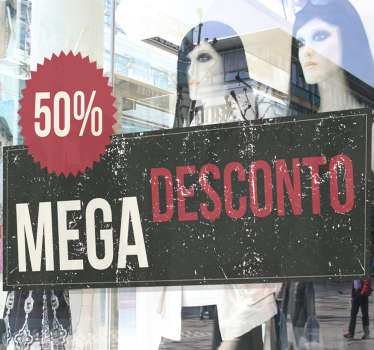 Vinil autocolante para montras mega descontos - TenStickers