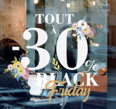 Sticker Black Friday remise - TenStickers