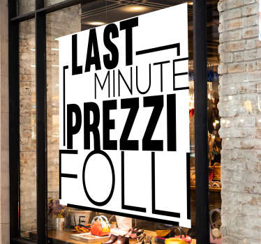 Vetrofanie last minute prezzi folli - TenStickers