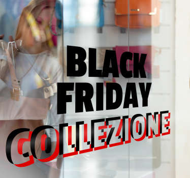 Vetrofanie saldi collezione black friday - TenStickers