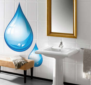 Sticker paire gouttes d'eau - TenStickers