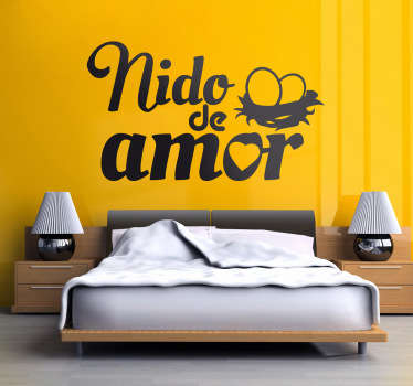 Vinilo decorativo nido de amor - TenVinilo