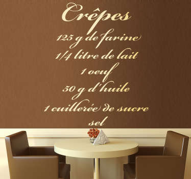 Sticker recette de crêpes - TenStickers