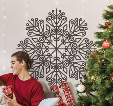 Mandala flake christmas sticker - TenStickers