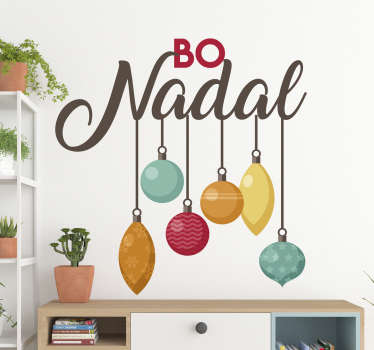 Pegatinas de navidad texto Bo Nadal Gallego - TenVinilo