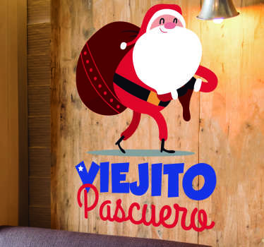 Pegatinas de navidad Viejito Pascuero - TenVinilo