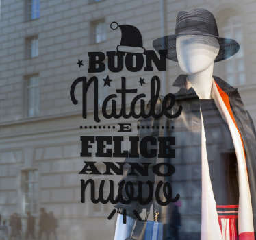 Adesivo natalizio auguri buone feste - TenStickers