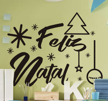 Autocolantes de Natal Desejos de natal en - TenStickers