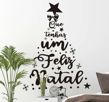 Autocolantes de Natal Pinheiro feliz natal pt - TenStickers